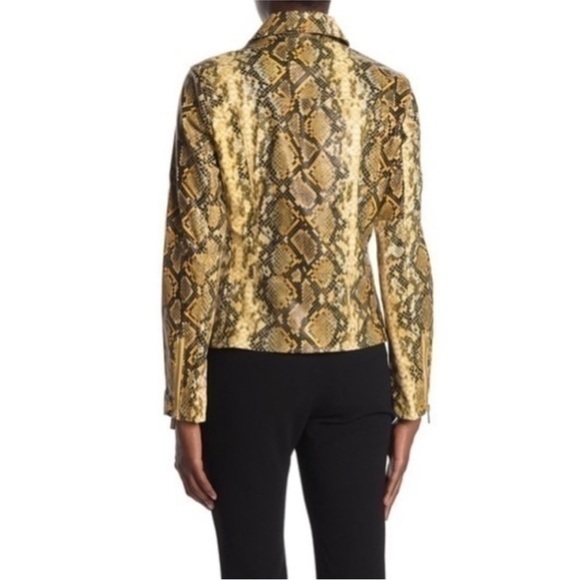 NWT! TAHARI Faux Leather Snake print Jacket Available in last two Sizes S & M - Picture 3 of 10